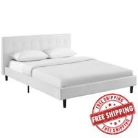 Modway MOD-5424-WHI Linnea Full Bed