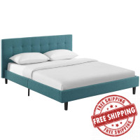 Modway MOD-5426-TEA Linnea Queen Fabric Bed