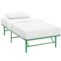 Modway MOD-5427-GRN Horizon Twin Stainless Steel Bed Frame in Green