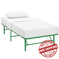 Modway MOD-5427-GRN Horizon Twin Stainless Steel Bed Frame in Green