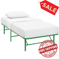 Modway MOD-5427-GRN Horizon Twin Stainless Steel Bed Frame in Green
