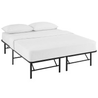 Modway MOD-5429-BRN Horizon Queen Stainless Steel Bed Frame in Brown