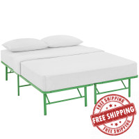 Modway MOD-5429-GRN Horizon Queen Stainless Steel Bed Frame in Green