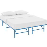 Modway MOD-5429-LBU Horizon Queen Stainless Steel Bed Frame in Light Blue