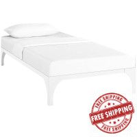 Modway MOD-5430-WHI Ollie Twin Bed Frame in White