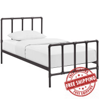 Modway MOD-5435-BRN Dower Twin Bed in Brown