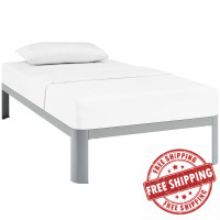 Modway MOD-5467-GRY Corinne Twin Bed Frame in Gray