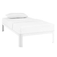 Modway MOD-5467-WHI Corinne Twin Bed Frame in White