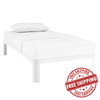Modway MOD-5467-WHI Corinne Twin Bed Frame in White