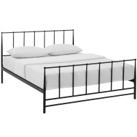 Modway MOD-5482-BRN Estate Queen Bed in Brown