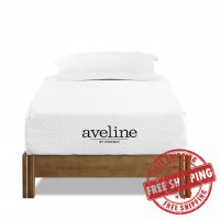 Modway MOD-5487-WHI Aveline 10" Twin Mattress in White