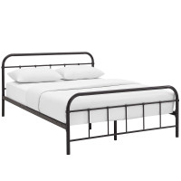 Modway MOD-5533-BRN-SET Maisie Queen Stainless Steel Bed Frame