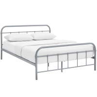 Modway MOD-5533-GRY-SET Maisie Queen Stainless Steel Bed Frame