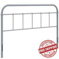 Modway MOD-5536-GRY Serena Queen Steel Headboard