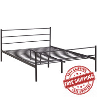 Modway MOD-5553-BRN-SET Alina Queen Platform Bed Frame