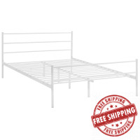 Modway MOD-5553-WHI-SET Alina Queen Platform Bed Frame