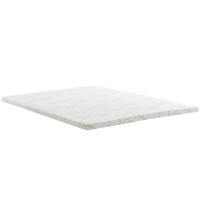 Modway MOD-5573-WHI Relax Queen 2" Gel Memory Foam Mattress Topper in White