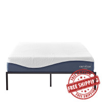 Modway MOD-5740-WHI Caroline 10" King Memory Foam Mattress in White