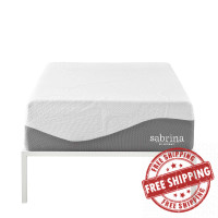 Modway MOD-5741-WHI Sabrina 12" Twin Memory Foam Mattress in White