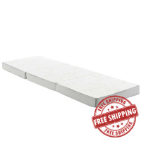 Modway MOD-5780-WHI Relax 25 x 75 x 4 Tri-Fold Mattress 