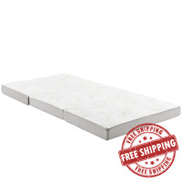 Modway MOD-5781-WHI Relax 31 x 75 x 4 Tri-Fold Mattress 