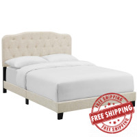 Modway MOD-5839-BEI Amelia Full Upholstered Fabric Bed
