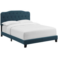 Modway MOD-5840-AZU Amelia Queen Upholstered Fabric Bed