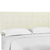 Modway MOD-5853-IVO Paisley Tufted Full / Queen Upholstered Performance Velvet Headboard