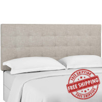 Modway MOD-5855-BEI Paisley Tufted King and California King Upholstered Linen Fabric Headboard