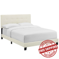 Modway MOD-5859-IVO Amira Full Performance Velvet Bed