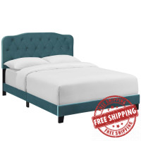 Modway MOD-5862-SEA Amelia Twin Performance Velvet Bed