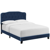 Modway MOD-5865-NAV Amelia King Performance Velvet Bed