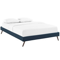 Modway MOD-5889-AZU Loryn Full Fabric Bed Frame with Round Splayed Legs