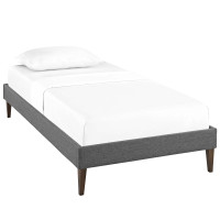 Modway MOD-5895-GRY Tessie Twin Fabric Bed Frame with Squared Tapered Legs