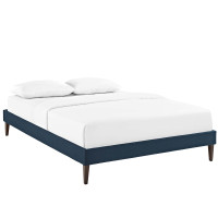Modway MOD-5897-AZU Tessie Full Fabric Bed Frame with Squared Tapered Legs