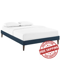 Modway MOD-5897-AZU Tessie Full Fabric Bed Frame with Squared Tapered Legs