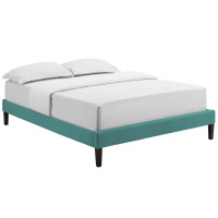 Modway MOD-5897-TEA Tessie Full Fabric Bed Frame with Squared Tapered Legs