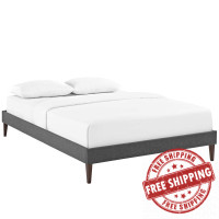 Modway MOD-5899-GRY Tessie Queen Fabric Bed Frame with Squared Tapered Legs