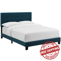 Modway MOD-5999-AZU Amira Twin Upholstered Fabric Bed