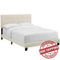 Modway MOD-6000-BEI Amira Full Upholstered Fabric Bed