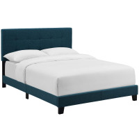 Modway MOD-6002-AZU Amira King Upholstered Fabric Bed