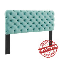 Modway MOD-6030-MIN Mint Lizzy Tufted Twin Performance Velvet Headboard