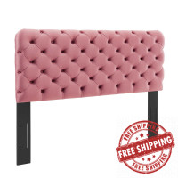 Modway MOD-6032-DUS Dusty Rose Lizzy Tufted King/California King Performance Velvet Headboard