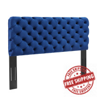 Modway MOD-6032-NAV Navy Lizzy Tufted King/California King Performance Velvet Headboard