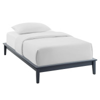 Modway MOD-6053-GRY Lodge Twin Wood Platform Bed Frame