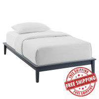 Modway MOD-6053-GRY Lodge Twin Wood Platform Bed Frame