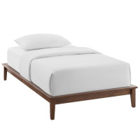 Modway MOD-6053-WAL Lodge Twin Wood Platform Bed Frame