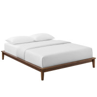Modway MOD-6054-WAL Lodge Full Wood Platform Bed Frame
