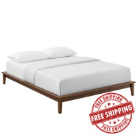 Modway MOD-6054-WAL Lodge Full Wood Platform Bed Frame