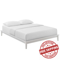 Modway MOD-6054-WHI Lodge Full Wood Platform Bed Frame